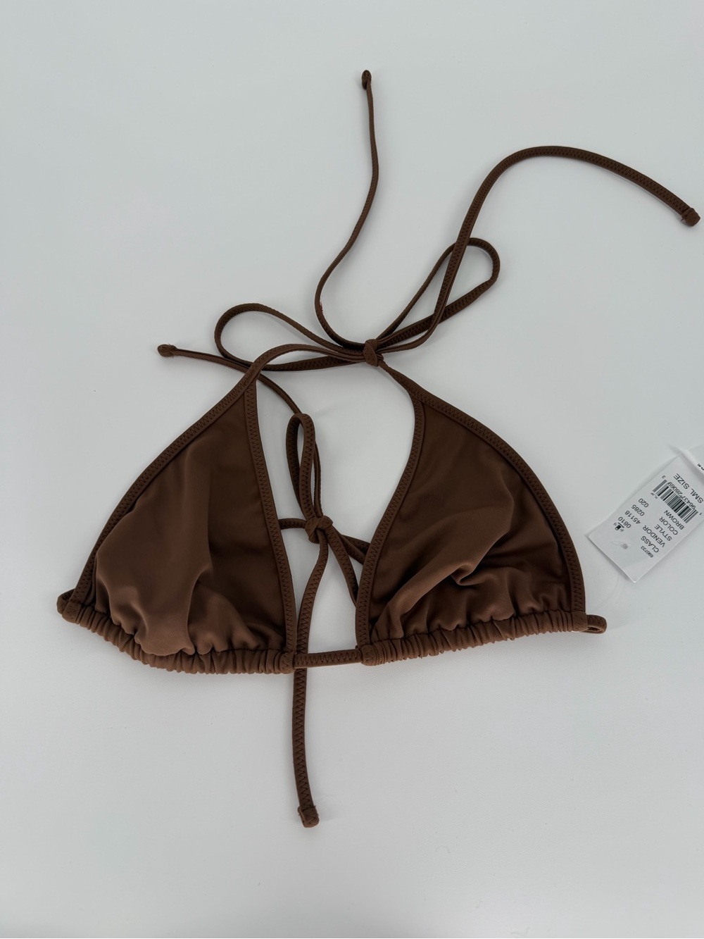 PacSun Swim Tan and Brown Triangle Bikini Top